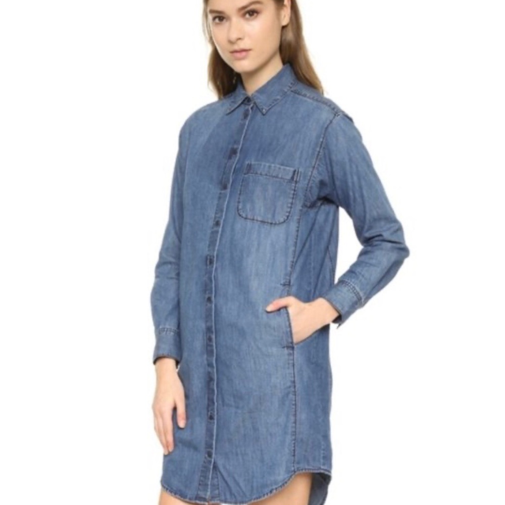 Madewell Long Sleeve Chambray Denim Shirtdress Misses size XXS